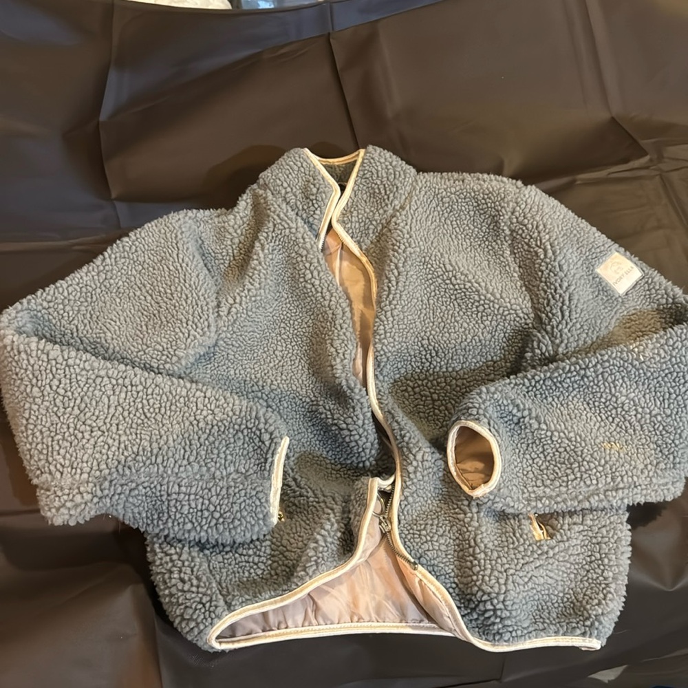 Ivory Ella Zip Up Teddy Jacket